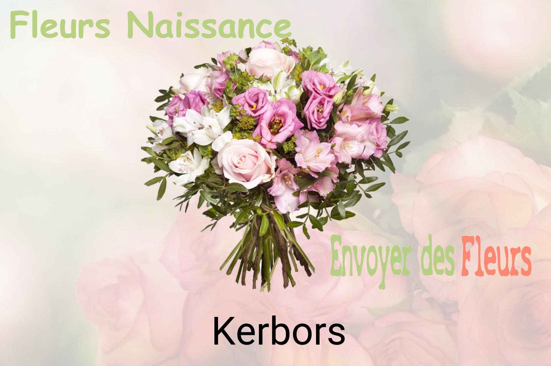 Bouquet de fleurs de naissance livré à Kerbors